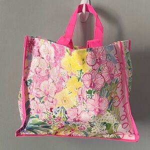 Lilly Pulitzer floral Shopping Bag Tote 11x9x5”